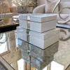 Inspire Me! Home Decor White Floral Ceramic Covered Box Clearance
