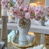 Inspire Me! Home Decor White Ginger Jar With Diamond Pattern Design Sale