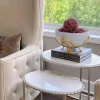 Inspire Me! Home Decor White Ginger Jar With Gold Details (3 Sizes) Discount