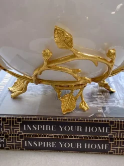 Inspire Me! Home Decor White Ginger Jar With Gold Details (3 Sizes) Discount
