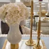 Inspire Me! Home Decor White Ginger Jar With Large Gold Flower Detail (3 Sizes) New