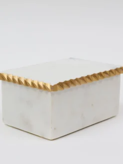 Inspire Me! Home Decor White Glass And Mirror Decorative Boxes (2 Sizes) Online