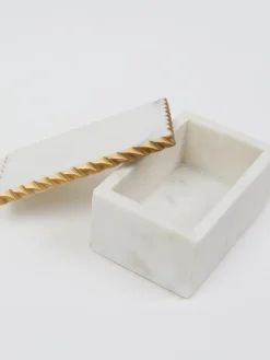 Inspire Me! Home Decor White Glass And Mirror Decorative Boxes (2 Sizes) Online