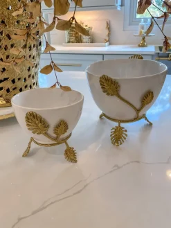 Inspire Me! Home Decor White & Gold Scallop Tea Pot Outlet