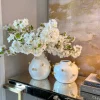 Inspire Me! Home Decor White & Gold Studded Metal Vases (2 Sizes) Sale
