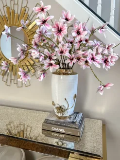 Inspire Me! Home Decor White & Gold Cluster Vase Fashion
