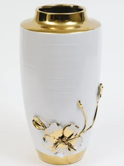 Inspire Me! Home Decor White & Gold Cluster Vase Fashion