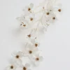 Inspire Me! Home Decor White & Gold Vase With White Floral Design Discount