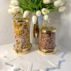 Inspire Me! Home Decor White Hammered Canister With Silver Border & Lid (3 Sizes) Gold Clearance