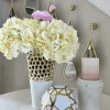 Inspire Me! Home Decor White Leaf Stem With Gold Berries Sale