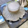 Inspire Me! Home Decor White Marble Hexagon Coasters W/ Gold Edge Discount