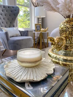 Inspire Me! Home Decor White Marble Hexagon Coasters W/ Gold Edge Discount