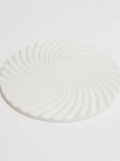 Inspire Me! Home Decor White Marble Condiment Tray With 3 Bowls & Golden Spoons Online
