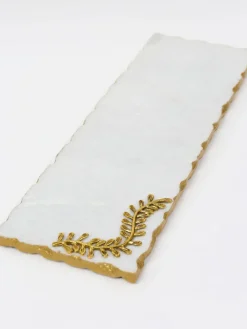 Inspire Me! Home Decor White Marble Lotus Board Discount