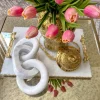 Inspire Me! Home Decor White Marble Rectangular Board With Grooved Handles Best