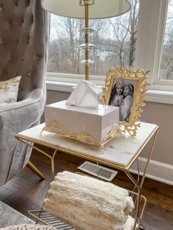 Inspire Me! Home Decor White Marble Decorative Box Outlet