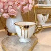Inspire Me! Home Decor White Mug With Gold Handle (2 Styles) New