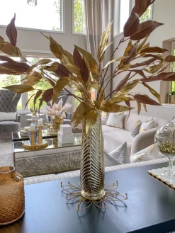 Inspire Me! Home Decor White Organic Lotus With Gold Edge Online