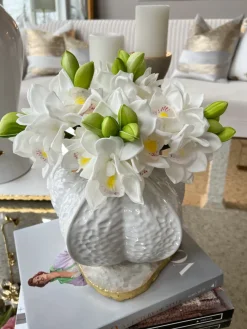 Inspire Me! Home Decor 11″ White Orchid Bundle Fashion
