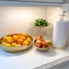 Inspire Me! Home Decor White Porcelain Bowl With White Jeweled Flower Details Hot