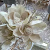 Inspire Me! Home Decor White Porcelain 3 Bowl Snack Dish Gold Hot