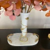Inspire Me! Home Decor White Pomegranate Vase With Gold Trim (2 Sizes) Sale
