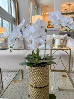 Inspire Me! Home Decor White Porcelain Vase Dipped Design (2 Colors) Best
