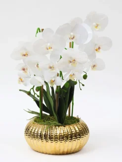 Inspire Me! Home Decor White Porcelain Vase With Gold Tree Design Discount