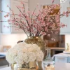 Inspire Me! Home Decor White Potted Faux Orchid Floral Stems New