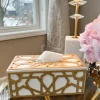 Inspire Me! Home Decor White Potted Faux Orchid In Gold And White Vase Discount