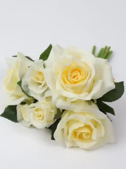 Inspire Me! Home Decor 10″ White Real Touch Rose Bundle Online