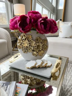 Inspire Me! Home Decor White Real-Touch Triple Bloom Stem Fashion
