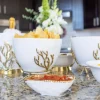 Inspire Me! Home Decor White Square Design Vase With Gold Border ” From Pops Of Color Home Collection” Sale