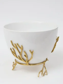 Inspire Me! Home Decor White Square Design Vase With Gold Border ” From Pops Of Color Home Collection” Sale
