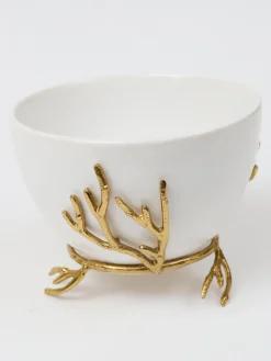 Inspire Me! Home Decor White Square Design Vase With Gold Border ” From Pops Of Color Home Collection” Sale