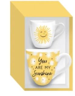 Inspire Me! Home Decor White Two Piece Coffee/Tea Set With Gold Accents Best