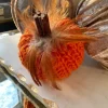Inspire Me! Home Decor White Velvet Mini Pumpkin With Gold Stem Sale