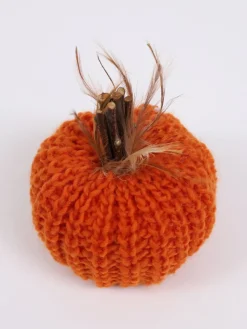 Inspire Me! Home Decor White Velvet Mini Pumpkin With Gold Stem Sale