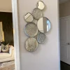 Inspire Me! Home Decor Wide Glass Vase W/ Ornate Silver Metal Rims Outlet