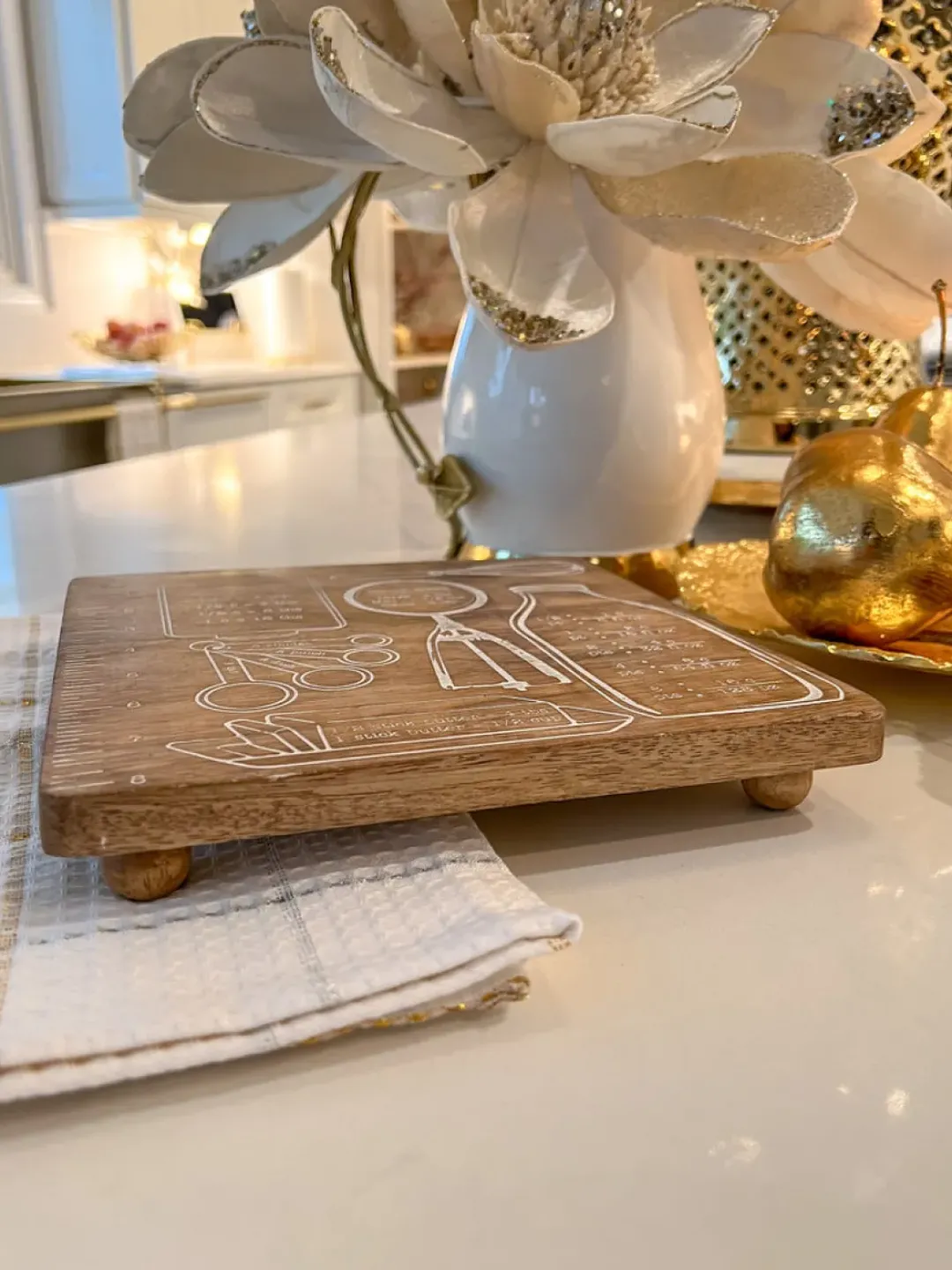Inspire Me! Home Decor Wild Flower Bamboo Paddle Board KITCHEN Outlet