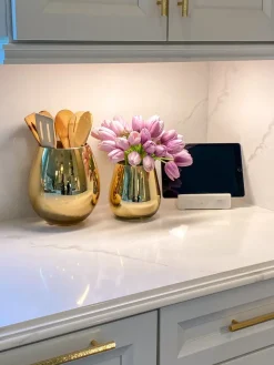 Inspire Me! Home Decor Wood Bowl With Gold Studded Details New