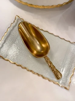 Inspire Me! Home Decor Wood Servers W/ Gold Metal Handles Outlet