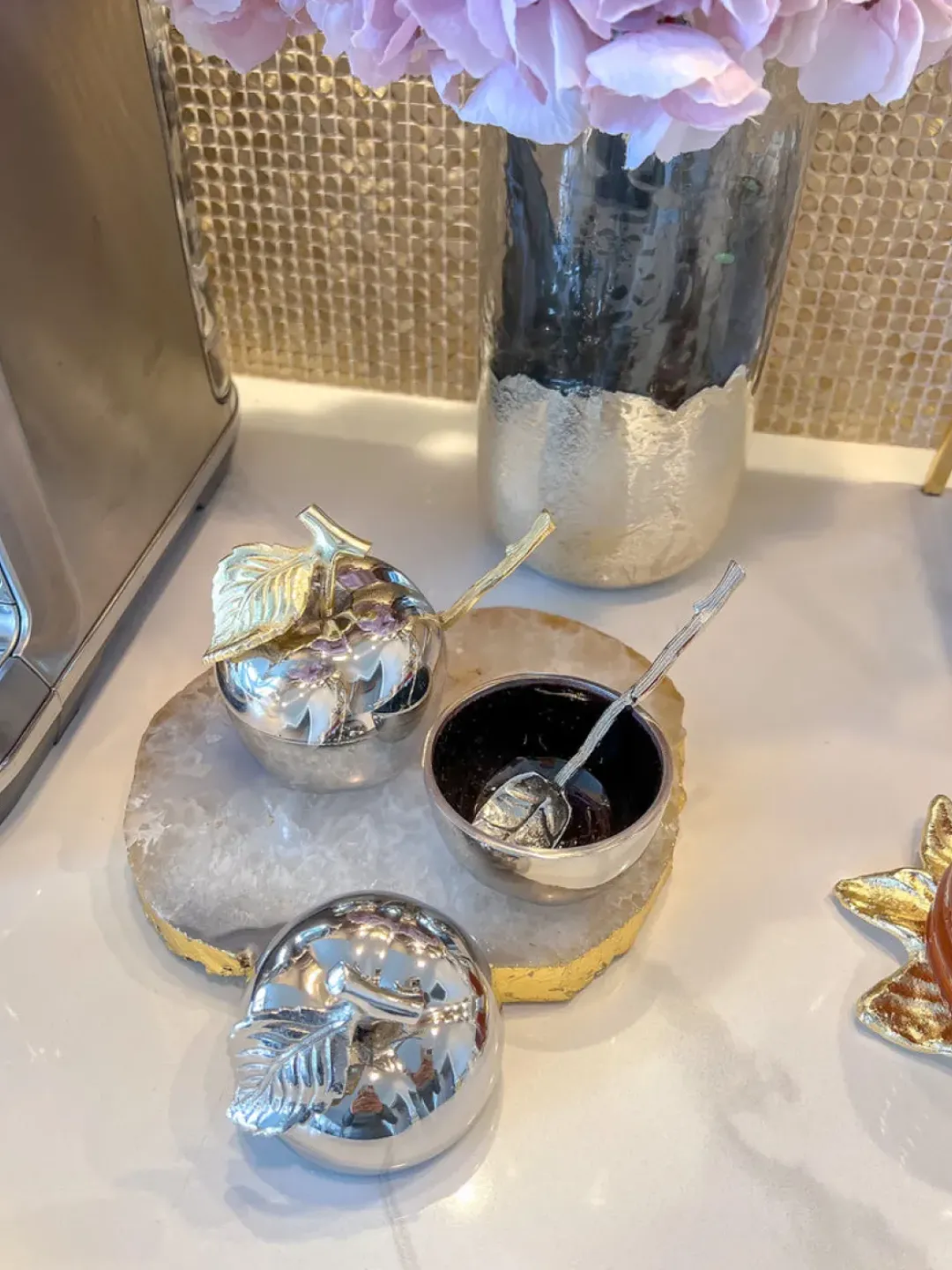 Inspire Me! Home Decor Wood Servers W/ Marble Handle KITCHEN Sale