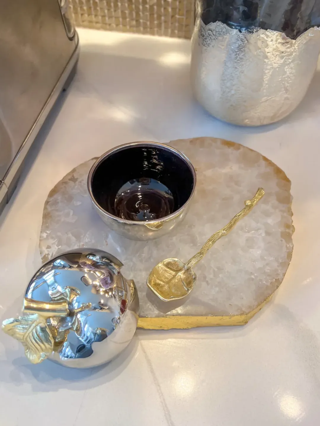 Inspire Me! Home Decor Wood Servers W/ Marble Handle KITCHEN Sale