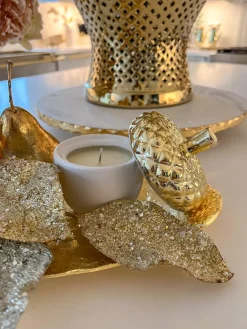 Inspire Me! Home Decor X-Tall Gold Textured Candle Holders (3 Sizes) Sale