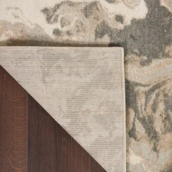 Inspire Me! Nourison Elegance Area Rug- Grey/Charcoal/beige (5 Sizes) PILLOWS, RUGS, & THROWS New