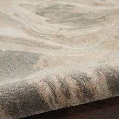 Inspire Me! Nourison Elegance Area Rug- Grey/Charcoal/beige (5 Sizes) PILLOWS, RUGS, & THROWS New