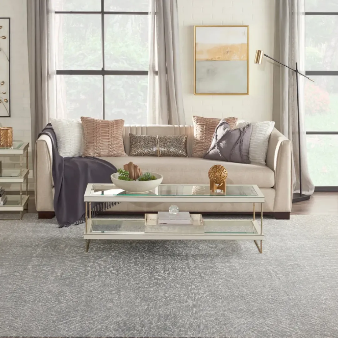 Inspire Me! Nourison Elegance Area Rug – Grey/Blue/White (5 Sizes) PILLOWS, RUGS, & THROWS Fashion