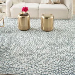 Inspire Me! Nourison Home Decor Joli Area Rug – Ivory/Blue/Grey (3 Sizes) PILLOWS, RUGS, & THROWS Hot