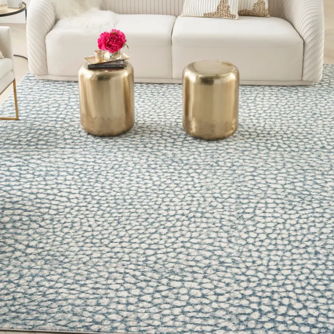 Inspire Me! Nourison Home Decor Joli Area Rug – Ivory/Blue/Grey (3 Sizes) PILLOWS, RUGS, & THROWS Hot